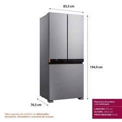 Geladeira 3 Portas 630L Frost Free Inverter Brastemp BRO88AK Inox Bivolt