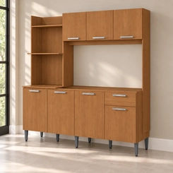 Cozinha Compacta 7 Portas 1 Gaveta Kappesberg T781 Canela