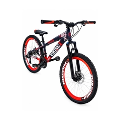 Bicicleta Aro 26 com 21 Marchas Varing Vikingx Tuff 25 Roxo/Laranja