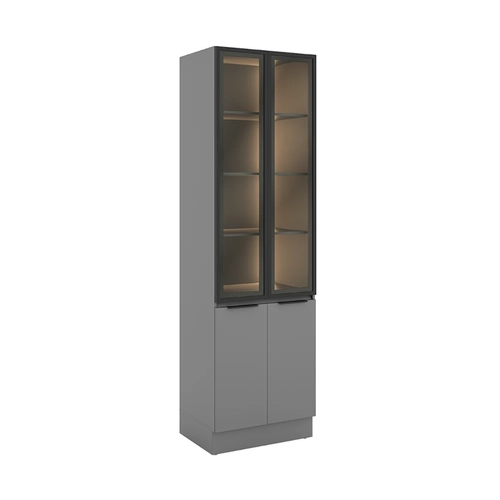 Cristaleira 4 Portas Telasul Lumina 917328-01 Cinza