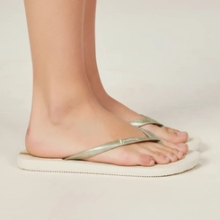 Chinelo Feminino Glitter Ipanema 25229 Bege