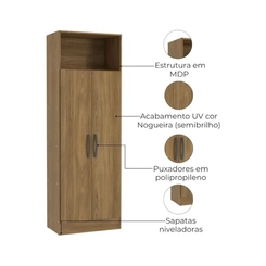 Sapateira Multiuso 2 Portas com Nicho Kappesberg N408 Nogueira SE