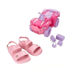 Sandália Infantil Menina com Brinquedo Grendene 23346Bw818 Rosa
