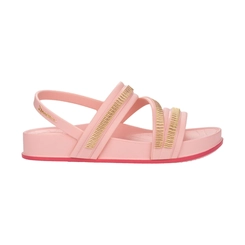 Sandália Infantil Menina Grendene 27576Ce842 Rosa com Detalhes Dourados