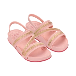 Sandália Infantil Menina Grendene 27576Ce842 Rosa com Detalhes Dourados