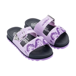 Papete Rasteira Infantil Menina Grendene 23505Cc737 Preto/Lilás