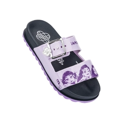 Papete Rasteira Infantil Menina Grendene 23505Cc737 Preto/Lilás