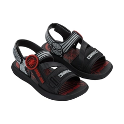 Sandália Infantil Menino Herói Grendene 23449CB659 Preto/Vermelho