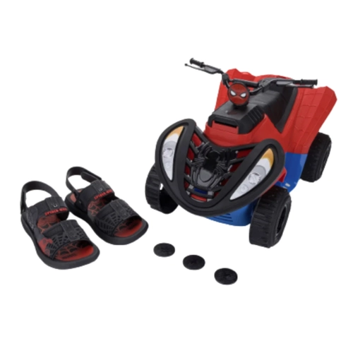 Sandália Infantil Menino com Brinquedo Grendene 23335BW794 Preto/Vermelho