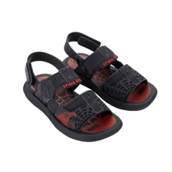 Sandália Infantil Menino com Brinquedo Grendene 23335BW794 Preto/Vermelho