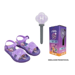 Sandália Infantil Menina com Brinquedo Grendene 23342CD825 Roxo/Lilás