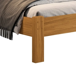 Cama Casal com Cabeceira Integrada Cambel Sofia Nature/Off White