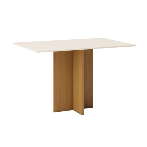 Mesa de Jantar para 4 Lugares 120x80cm Henn Lana SC207-221 Cinamomo/Off White