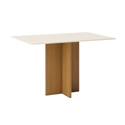 Mesa de Jantar para 4 Lugares 120x80cm Henn Lana SC207-221 Cinamomo/Off White