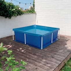 Piscina Quadrada 2.000 Litros com Estrutura Mor Standard 1004 Azul
