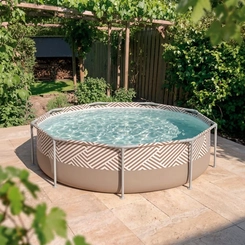 Piscina Circular 3.600 Litros com Estrutura Mor 1044 Bege