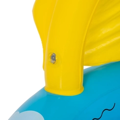 Piscina Inflável Infantil com Cobertura 26 Litros Mor Sunny 1617 Amarelo e Azul