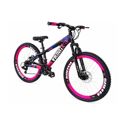 Bicicleta Aro 26 com 21 Marchas Varing Vikingx Tuff 25 140235 Preto/Rosa