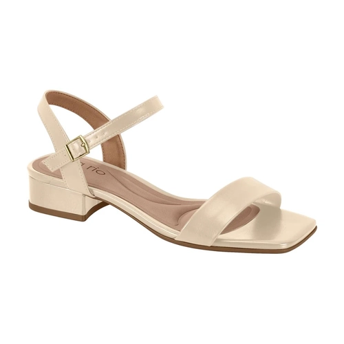 Sandália Feminina Salto Baixo Beira Rio 8586-101 Branco Off White