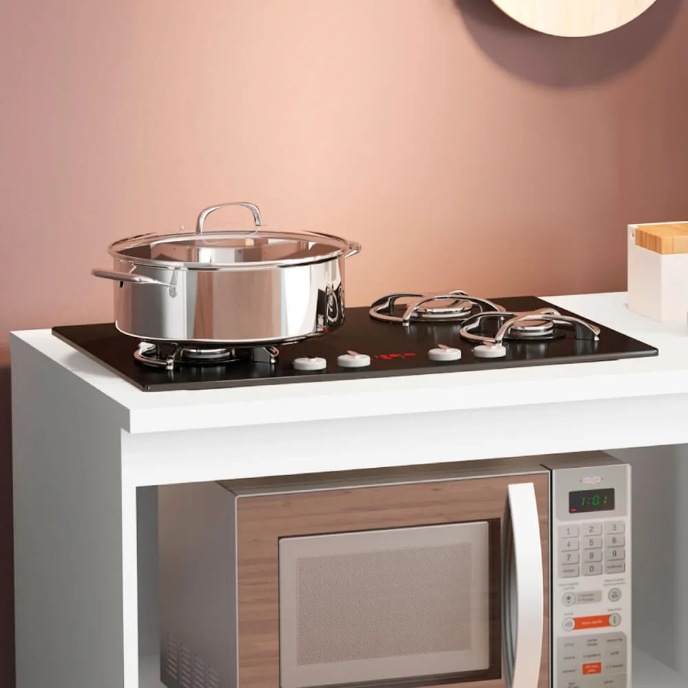 Balcão para Cooktop 1 Porta Ditália BA60 Branco SE