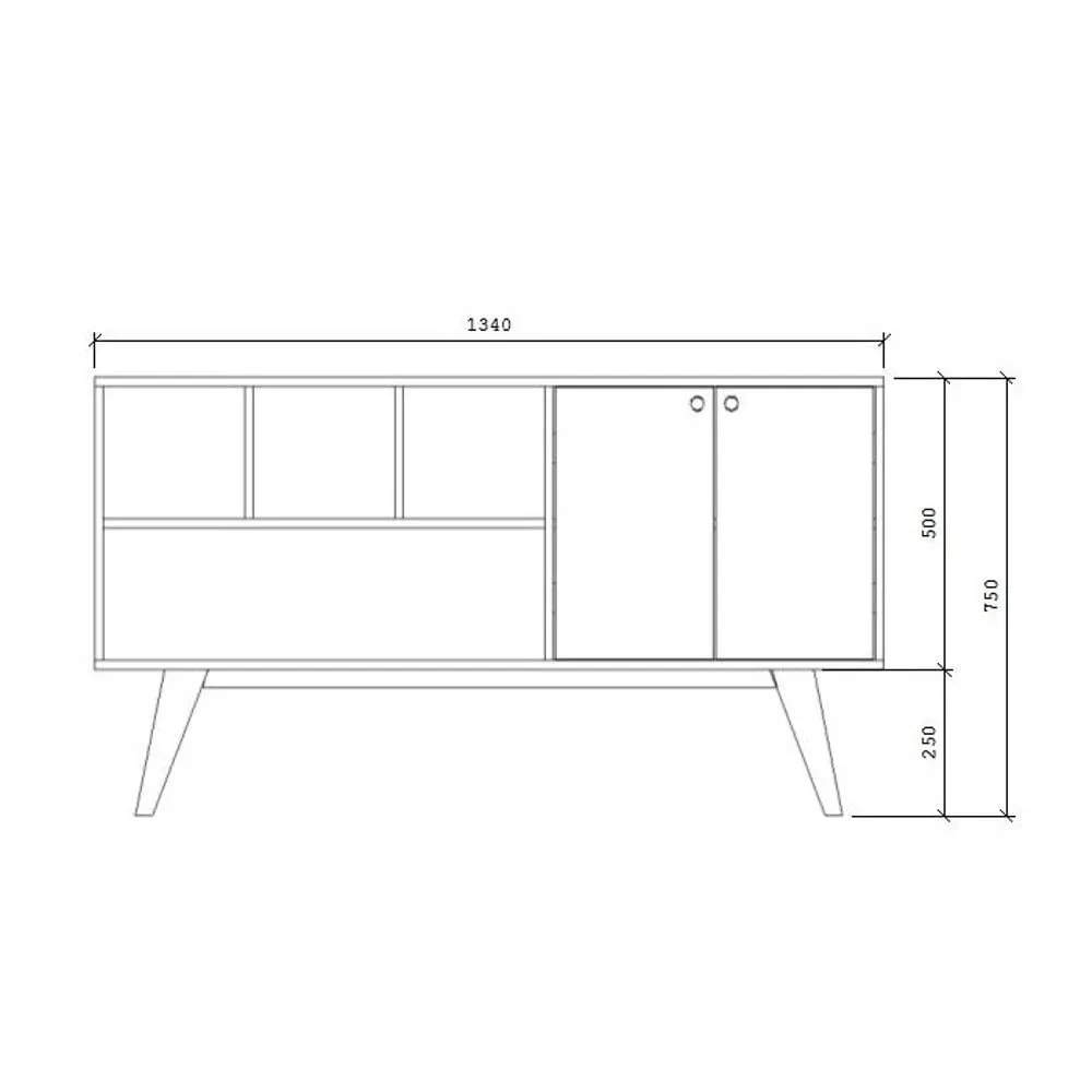 Aparador Estilare BR114 Preto SE