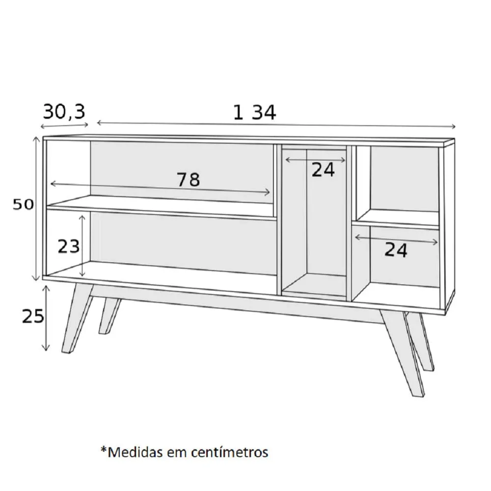 Aparador Estilare BR81 Preto SE