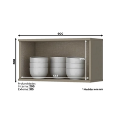 Aéreo 60cm Henn Connect C77-35 Duna Cristal SE