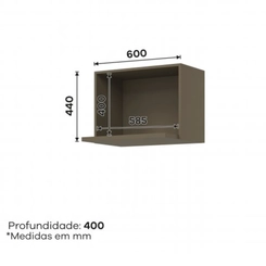 Aéreo para Microondas 60cm Henn Connect C428-23 Duna SE