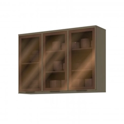 Aéreo 123cm Henn Connect 3 Portas com Vidro Duna