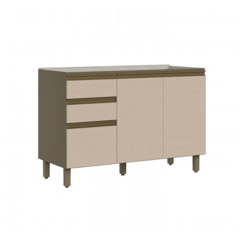 Balcão 120cm Henn Connect C66-35 Duna/Cristal