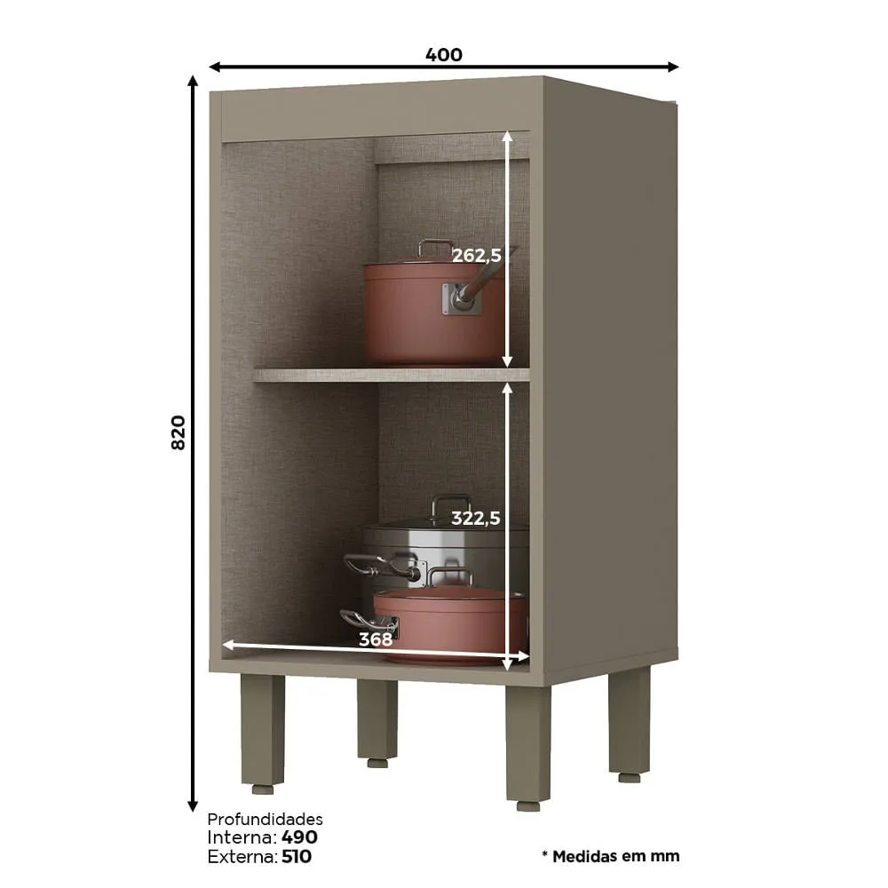 Balcão Henn Connect C62-35 Duna Cristal SE