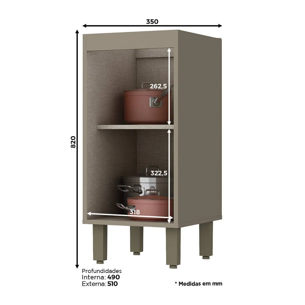 Balcão Henn Connect C61-35 Duna Cristal SE