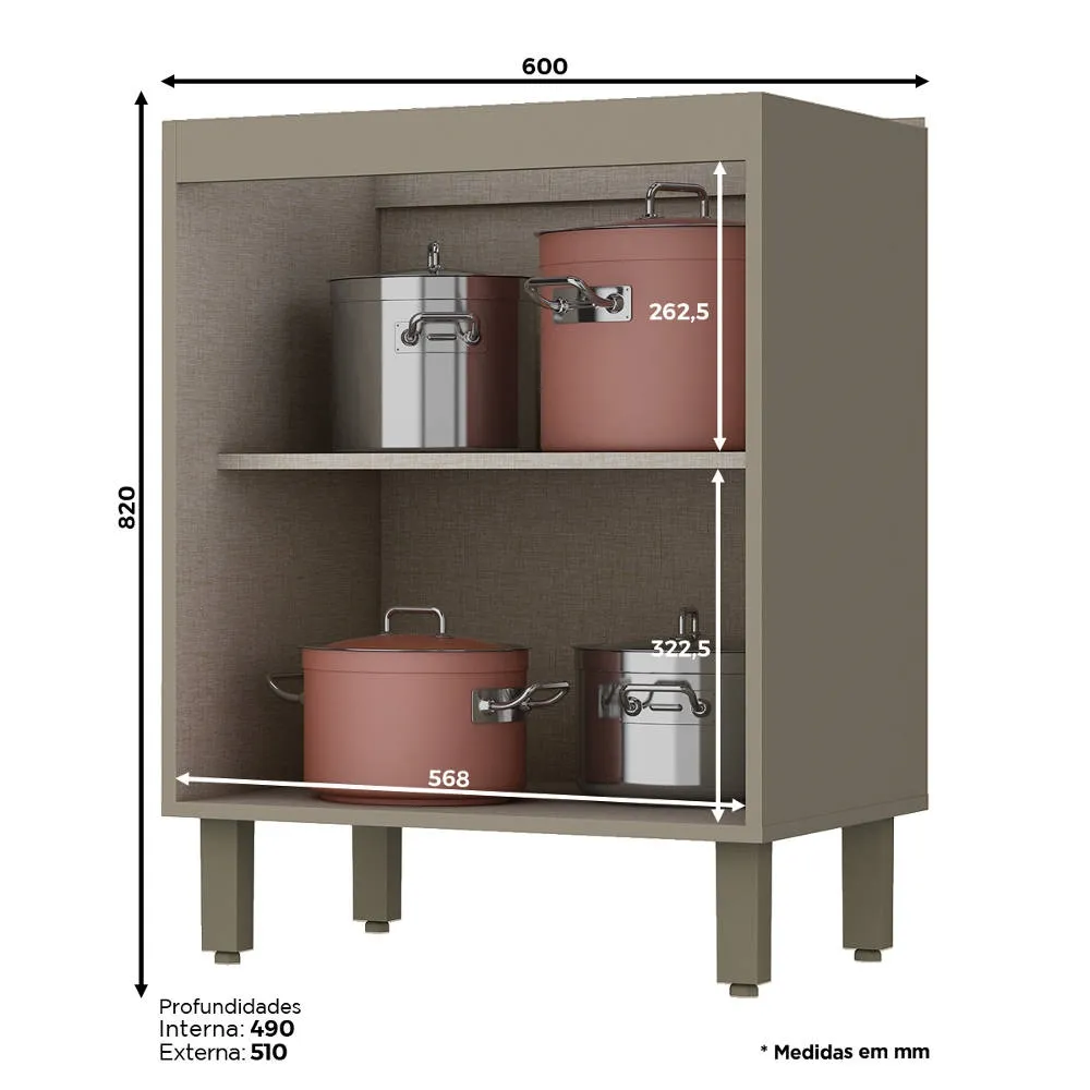 Balcão Henn Connect C78-35 Duna Cristal SE