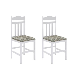 Par de Cadeiras Estofadas Móveis Canção TEC10 200.051 Branco/Bege