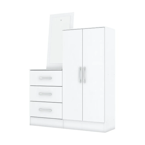 Cômoda Henn com Espelho 2 Portas 3 Gavetas Branco Cômoda Henn com Espelho 2 Portas 3 Gavetas Branco