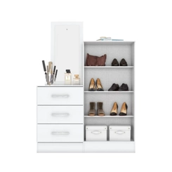 Cômoda Henn com Espelho 2 Portas 3 Gavetas Branco