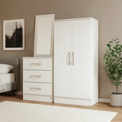 Cômoda Henn com Espelho 2 Portas 3 Gavetas Branco