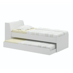 Bicama Ditália BB-28 com Cabeceira Baú Branco