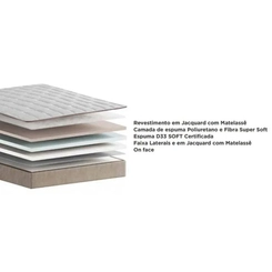 Colchão de Espuma Queen Size D33 Kappesberg Carmine 158x198x32cm