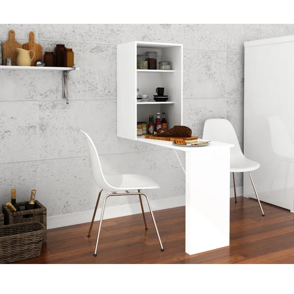 Armario com Mesa Tecno Mobili AM-3106 Branco SE