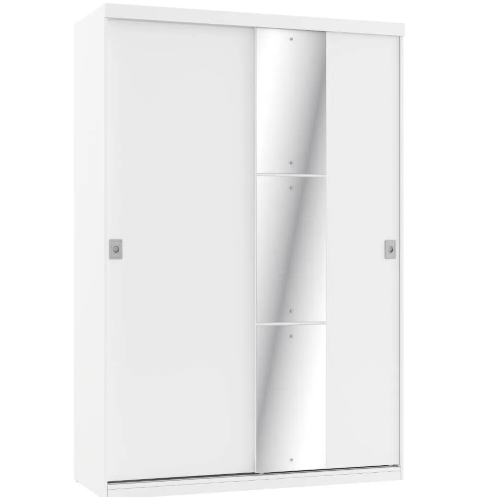 Guarda-Roupa 2 Portas THB Harmony Glass 4304 com Espelho Branco SE