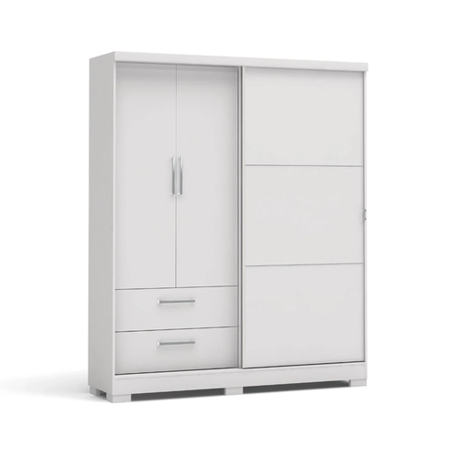 Guarda Roupa 3 Portas Kappesberg C533 com 2 Gavetas Branco SE
