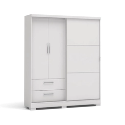 Guarda Roupa 3 Portas Kappesberg C533 com 2 Gavetas Branco SE