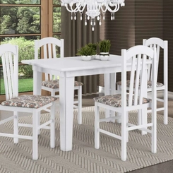 Mesa Fixa para 4 Lugares 120cm Móveis Canção R.10300.1 Branco