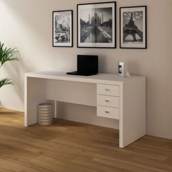 Escrivaninha 3 Gavetas Tecno Mobili ME-4113 Branco