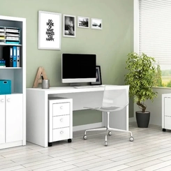 Escrivaninha 163cm Tecno Mobili Branco SE
