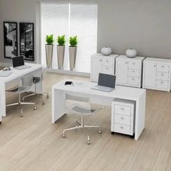 Escrivaninha 163cm Tecno Mobili Branco SE