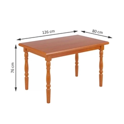 Mesa para 4 Lugares Piratini 103LB Mel Brilho