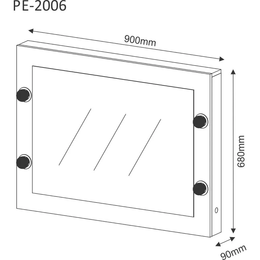 Espelho Camarim Tecno Mobili PE2006 Branco SE