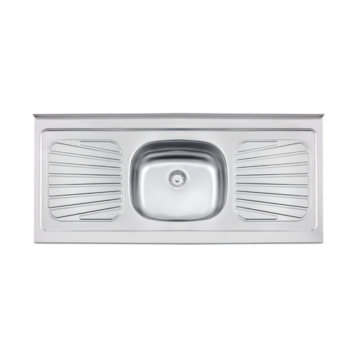 Pia Tramontina 120x52 com Cuba Central Aço Inox
